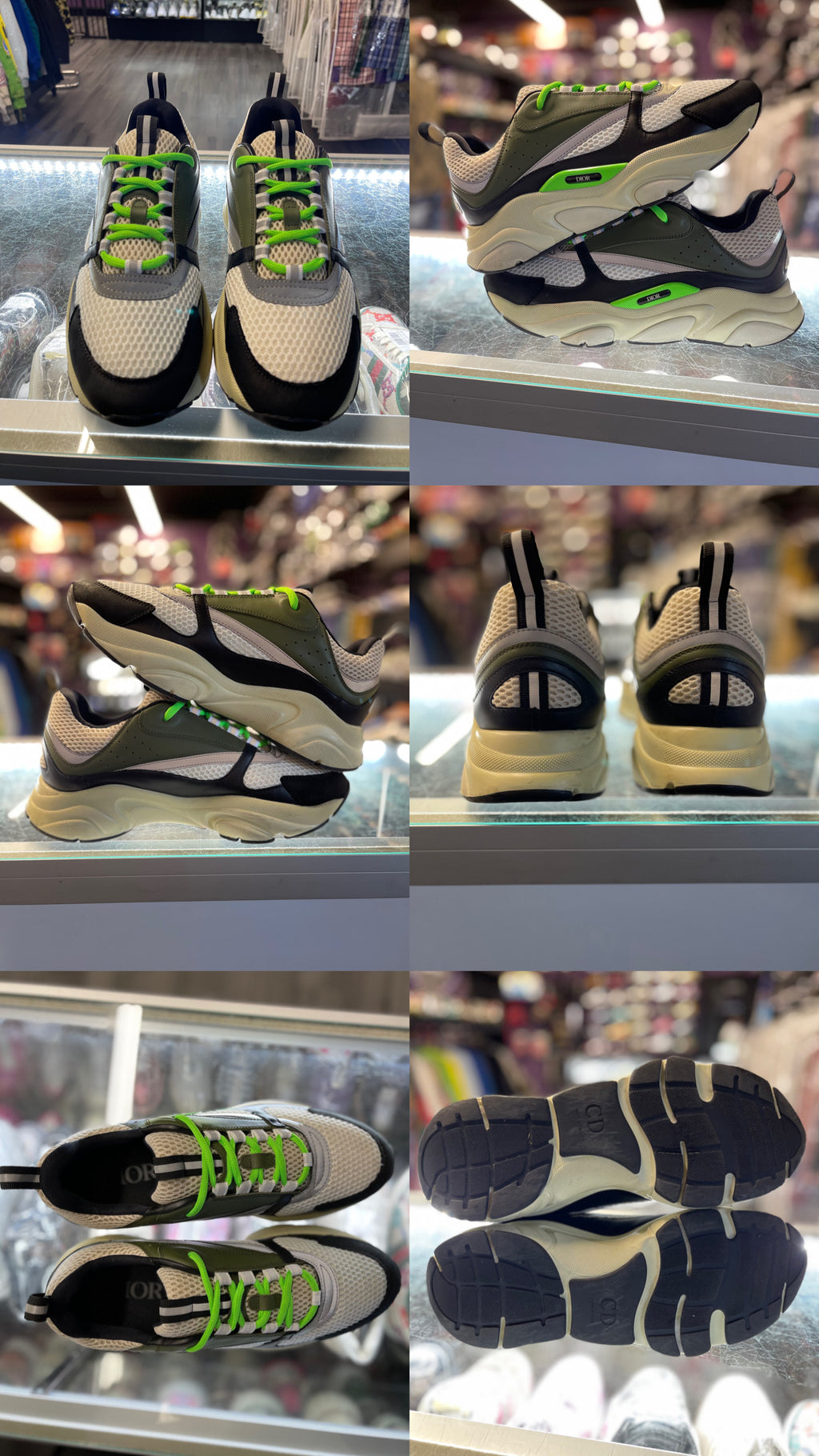 Christian Dior B22 "Brown/ Lime Green"
