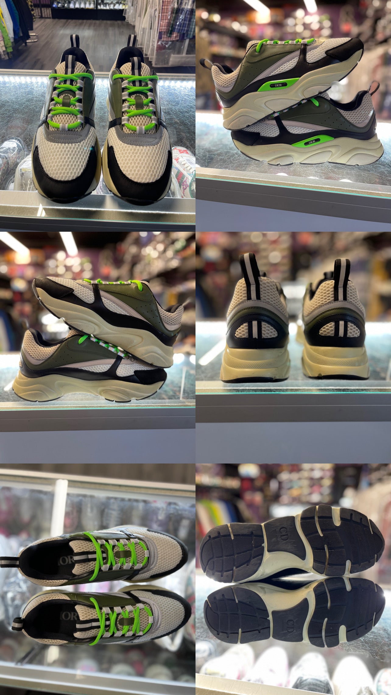 Christian Dior B22 "Brown/ Lime Green"