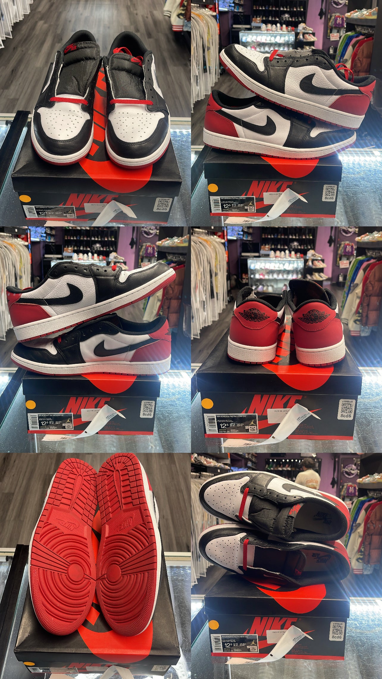 2023 Air Jordan Retro 1 Low OG "Black Toe"