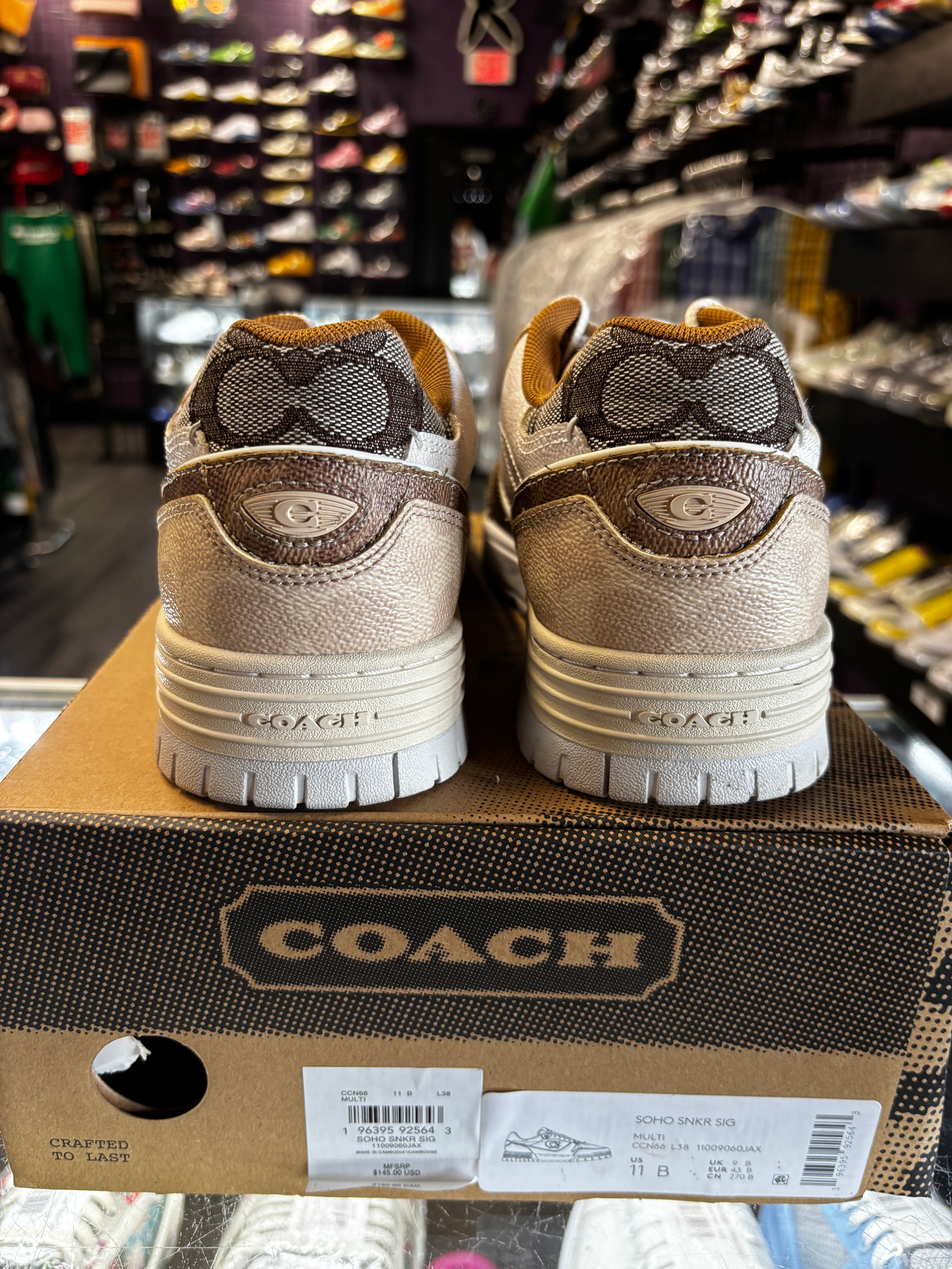 Coach Low Beige Logo All Over