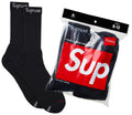 Supreme x Hanes Crew Socks (4 Pack) "Black"
