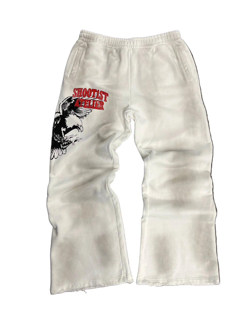 Shoot1st Flared Sweatpants "Smoke White"
