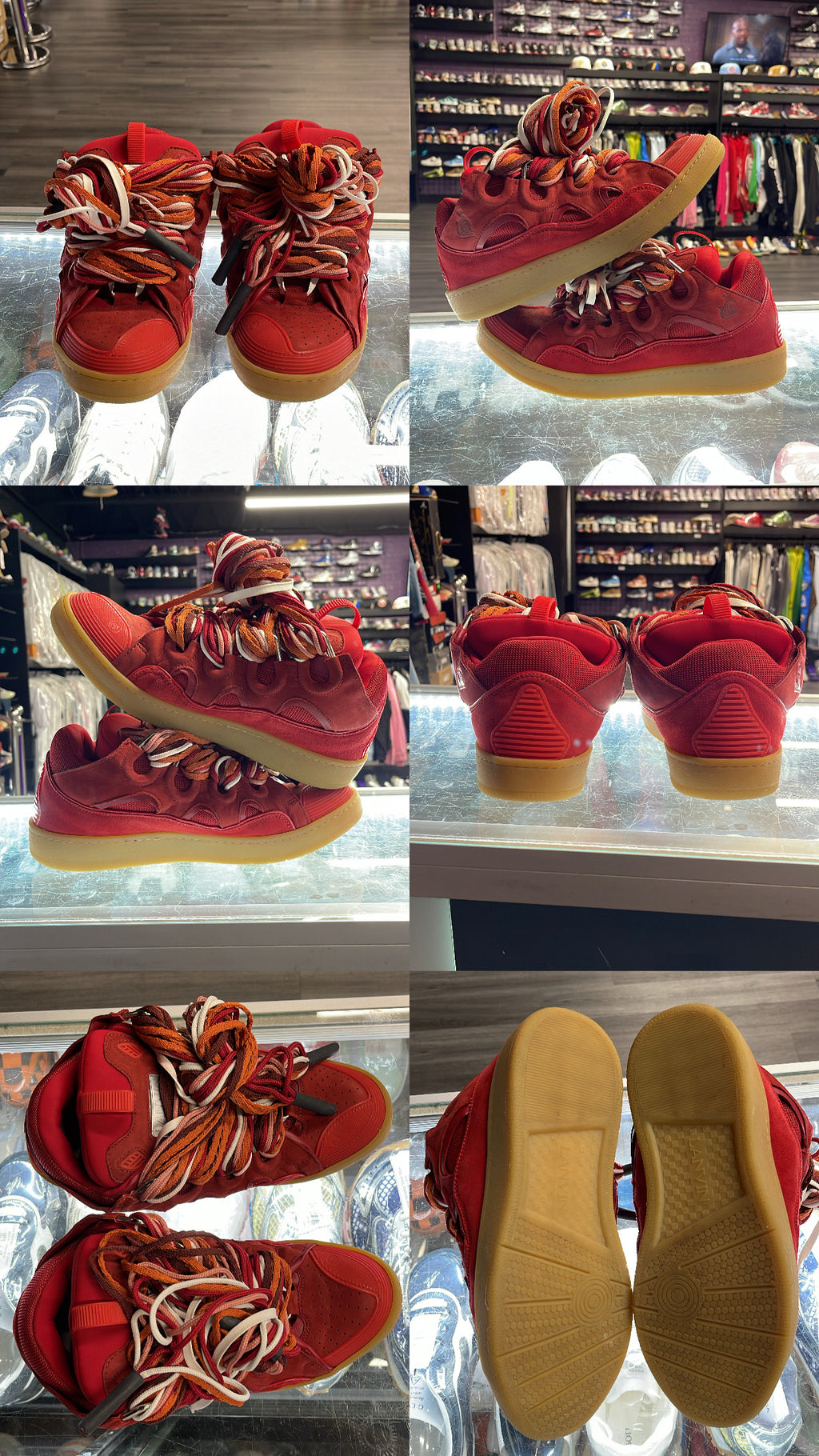Lanvin Curb Sneaker "Lipstick Red"