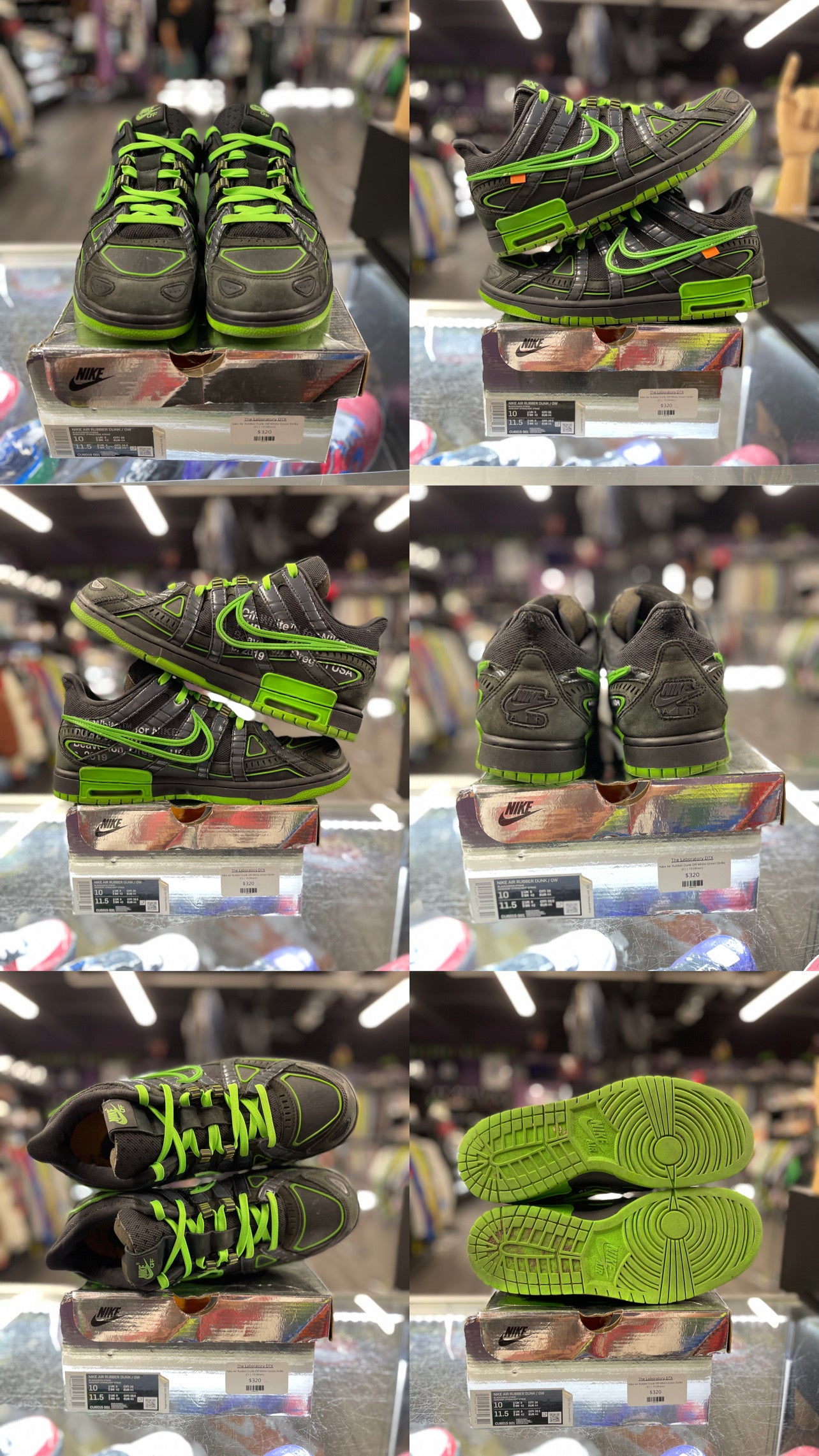 2020 Nike Air Rubber Dunk "Off-White Green Strike"