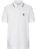 Burberry Walton Cotton Polo "Stripe Print TB White"