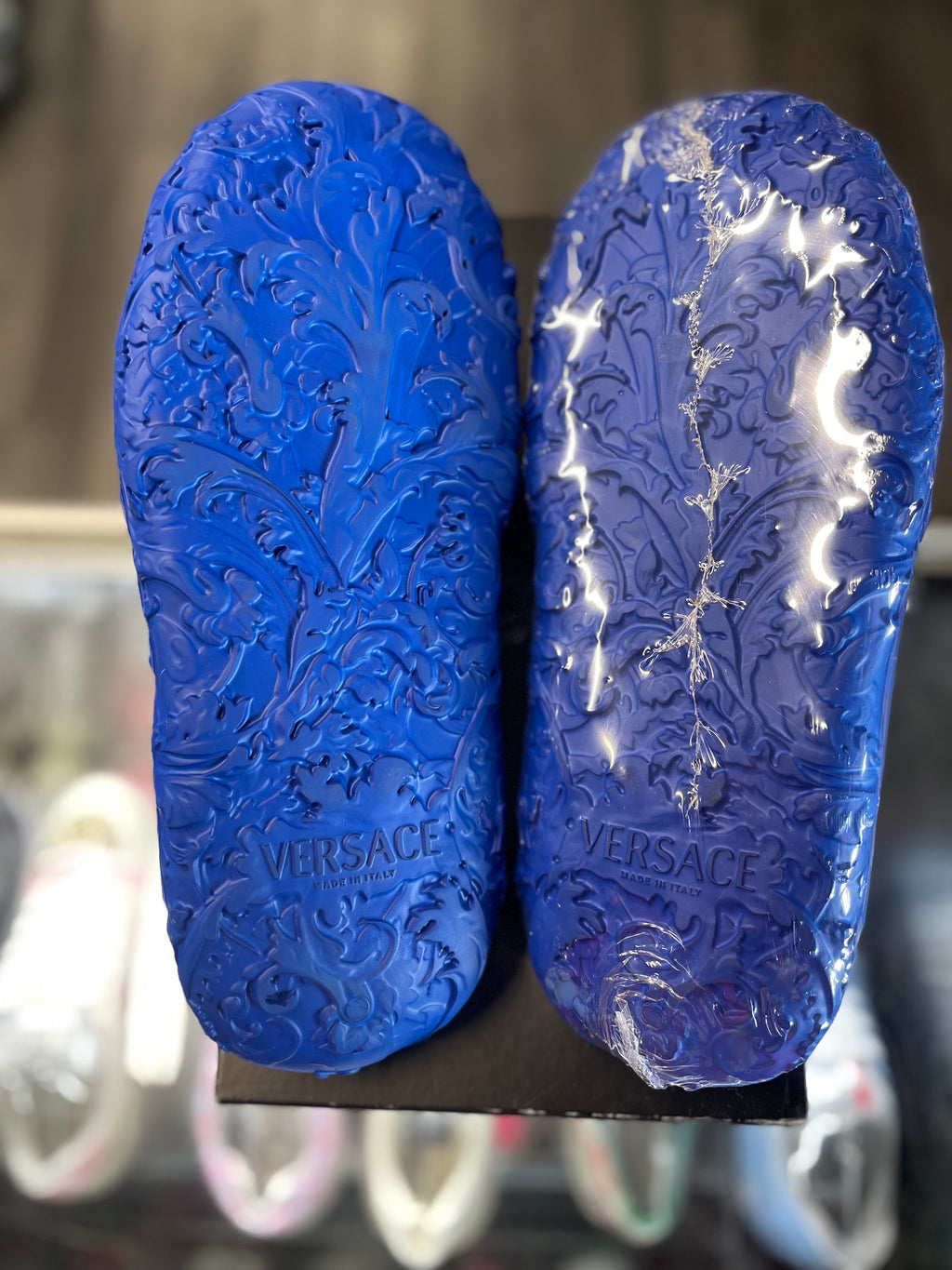 Versace Slides "Blue Medusa Head"