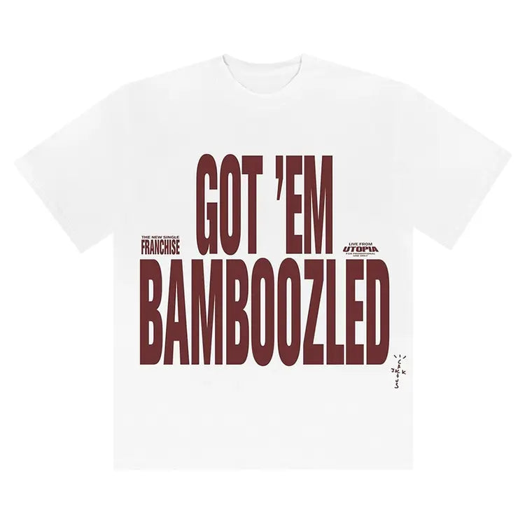 Cactus Jack by Travis Scott Get Em Bamboozled Franchise Short-Sleeve Tee "White"