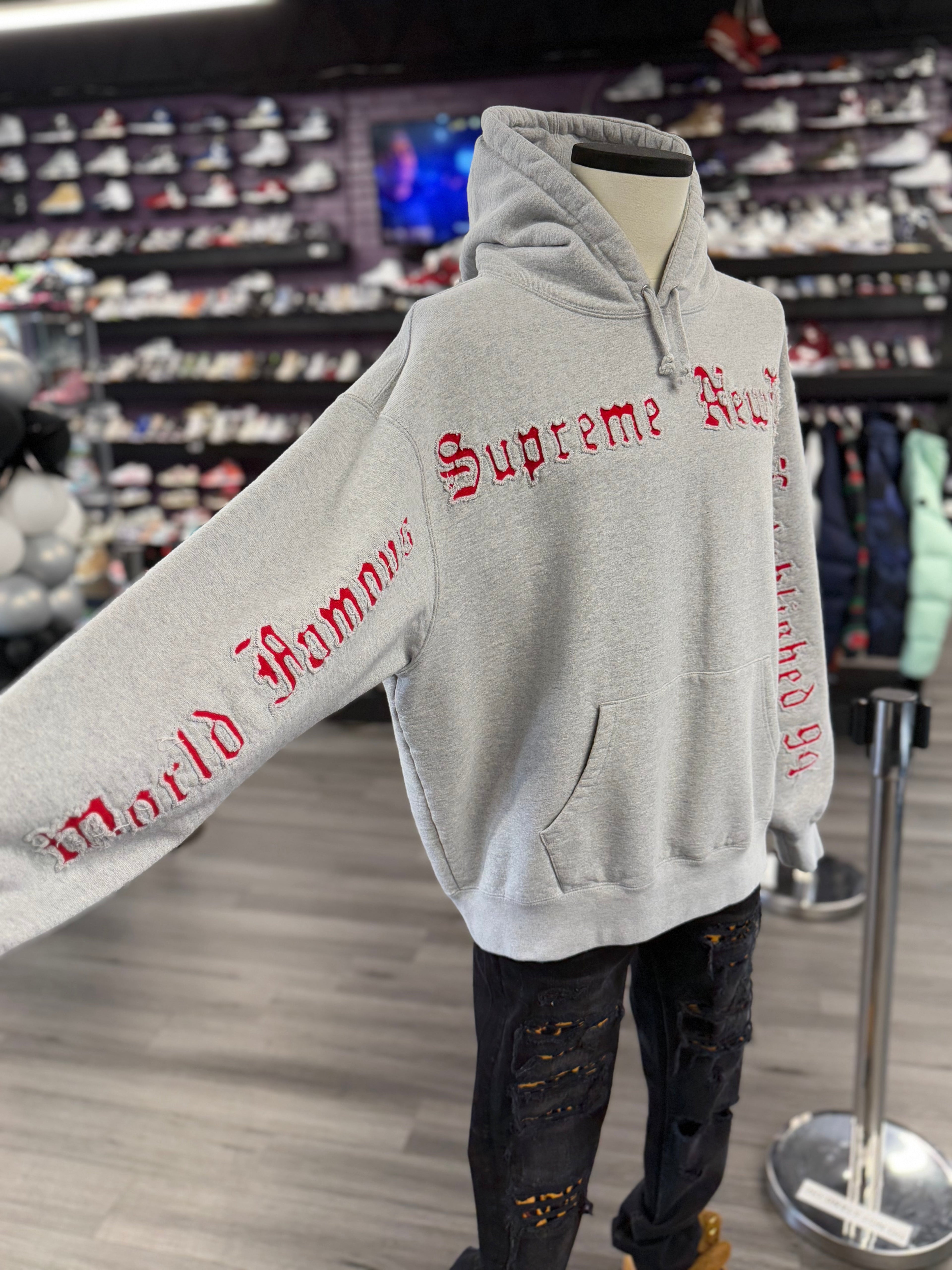 Supreme Contrast Cutout Hoodie "Ash Grey"