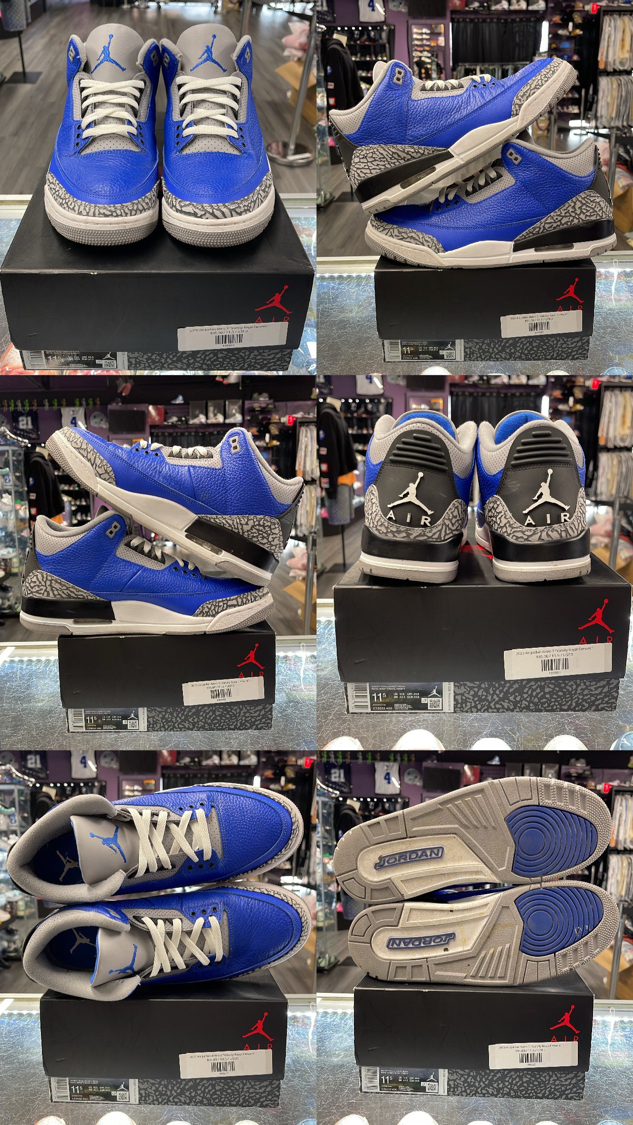 2020 Air Jordan Retro 3 "Varsity Royal Cement"