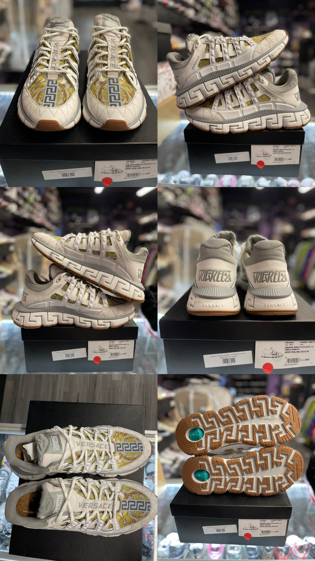 Versace Trigreca Sneaker "Gold Barocco Print"