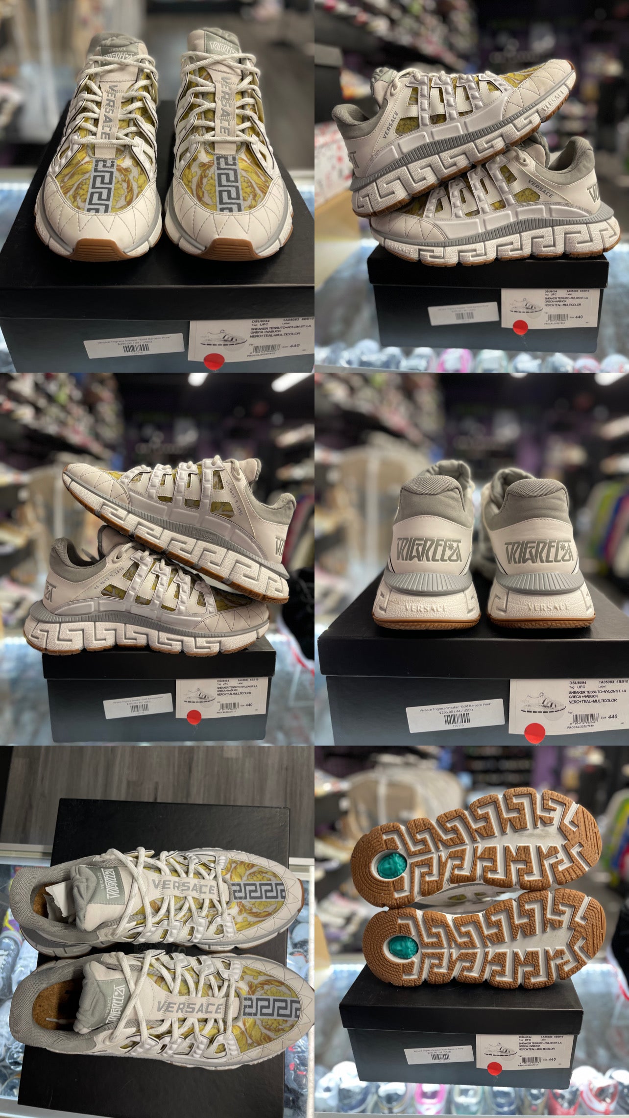 Versace Trigreca Sneaker "Gold Barocco Print"