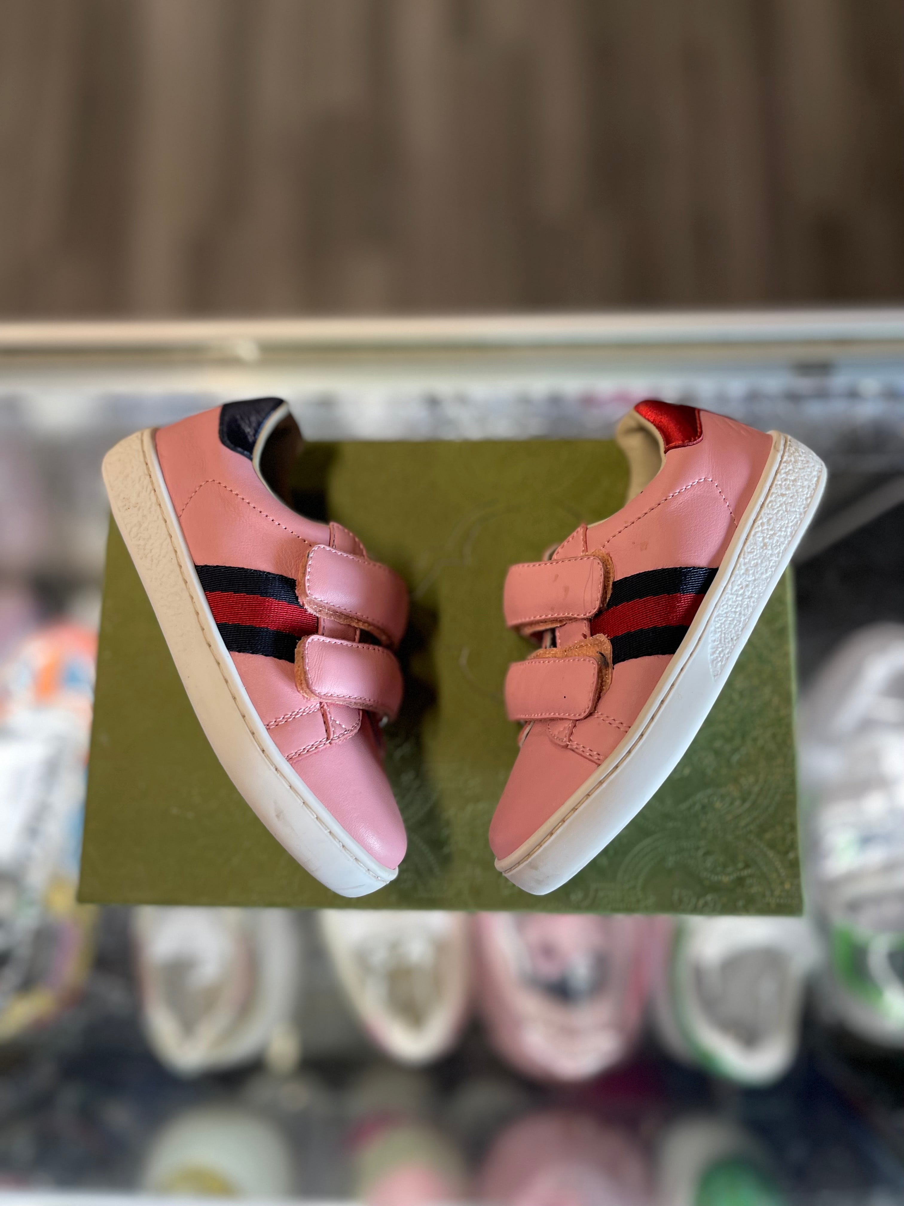 Gucci Ace Low "Pink Leather Velcro" (TD)