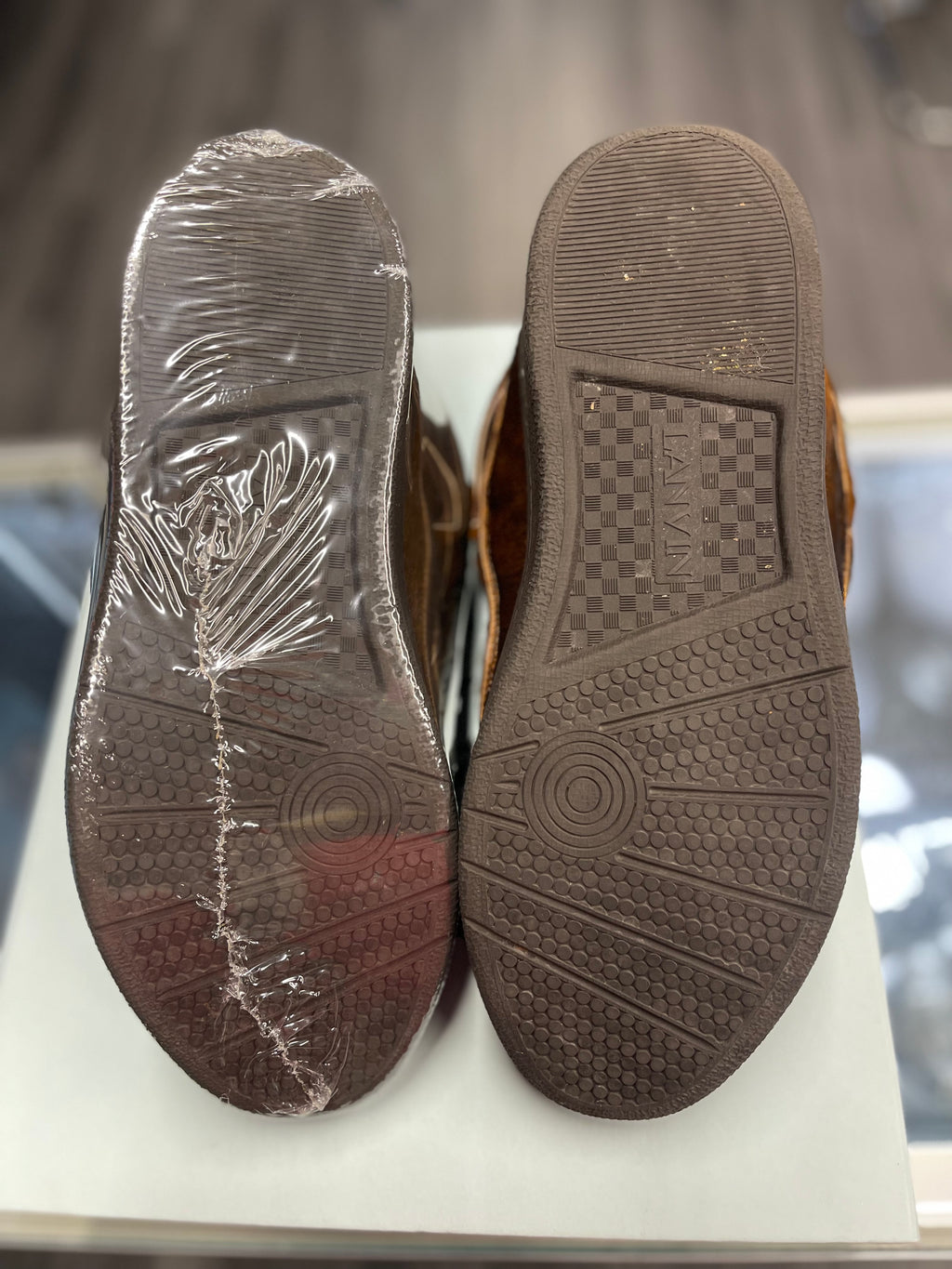 Lanvin Curb Sneaker "Brown Pony Fur
