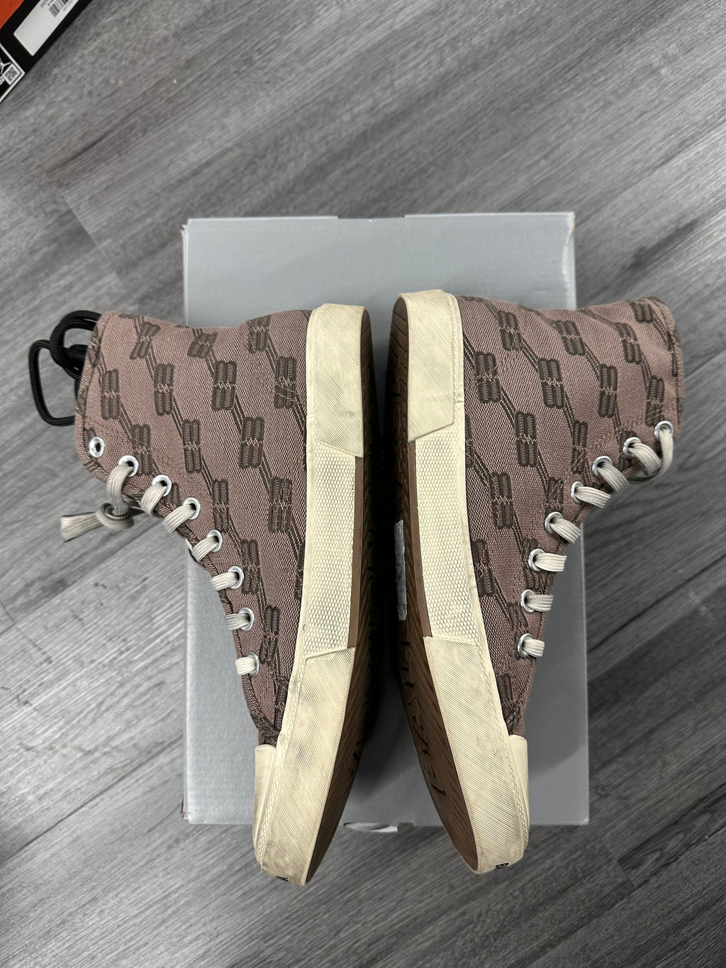 Balenciaga High Top Monogram BB "Dark Mink"