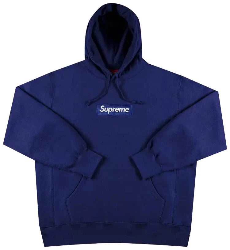 Supreme Hoodie Box logo "Washed Navy"