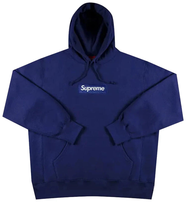 Supreme Hoodie Box logo "Washed Navy"