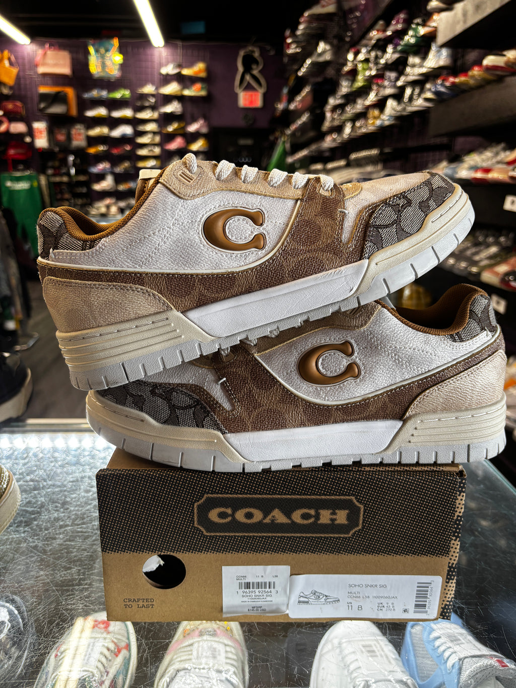 Coach Low Beige Logo All Over