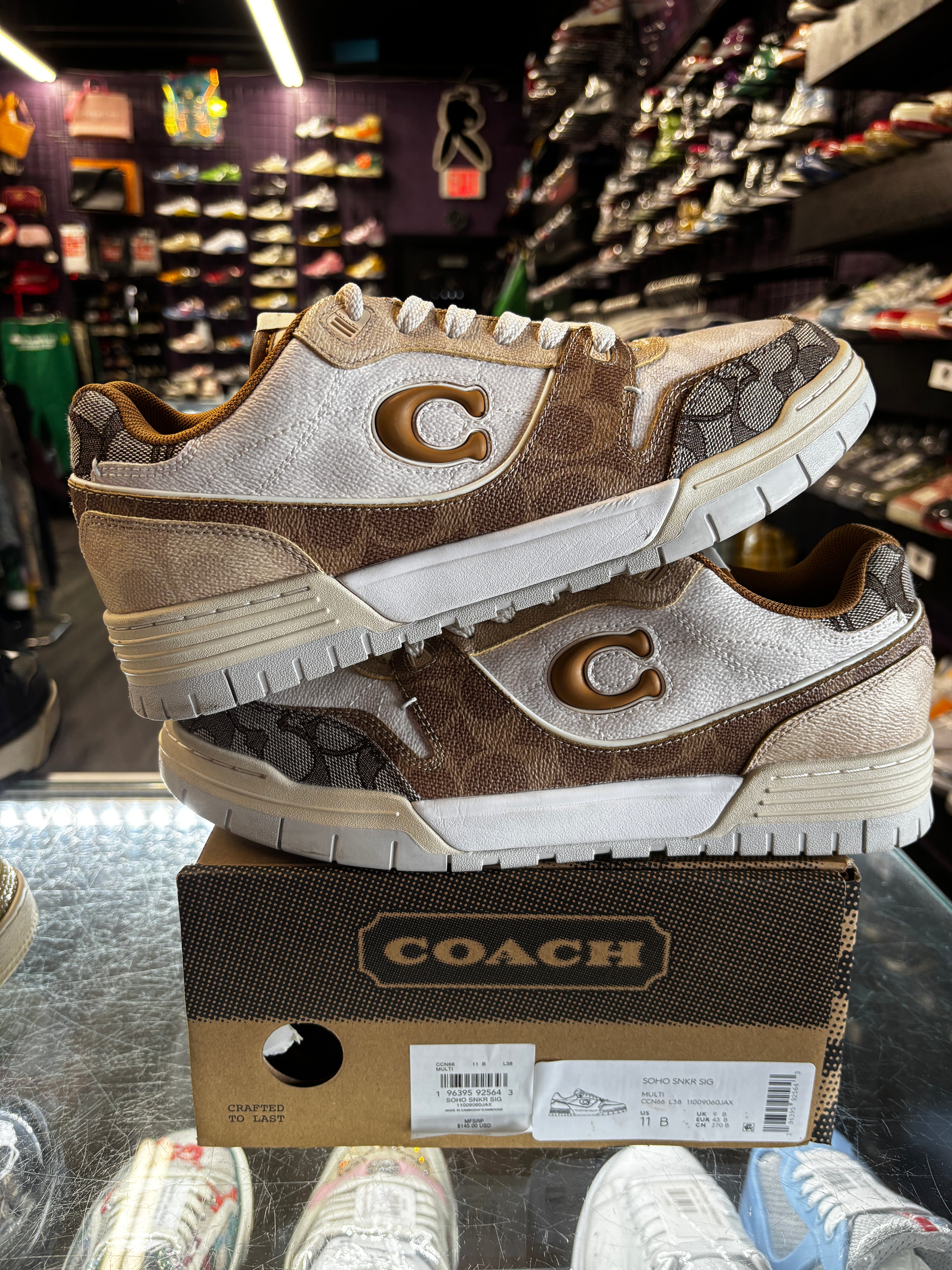 Coach Low Beige Logo All Over