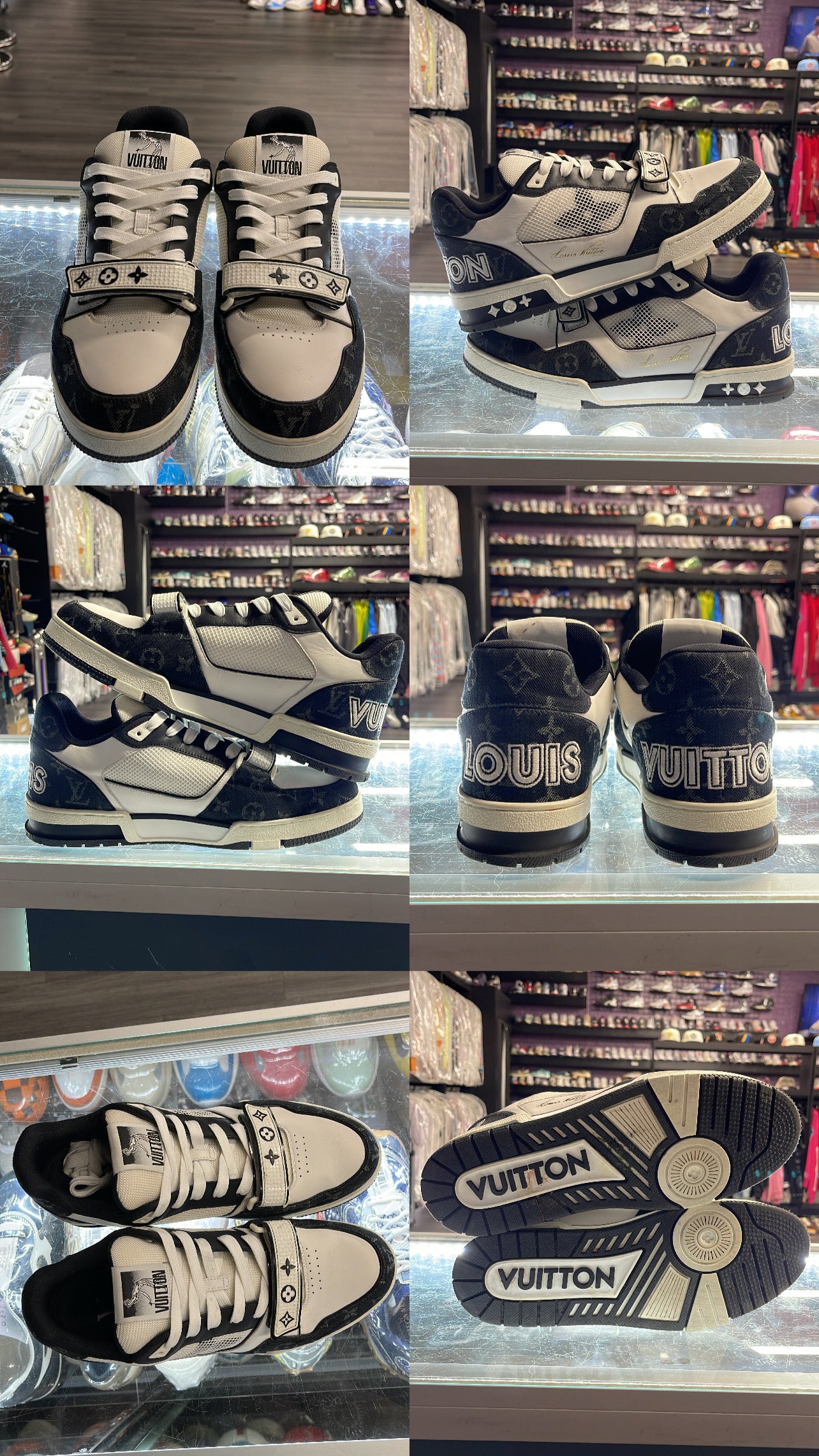 Louis Vuitton LV Trainer "White Black Monogram Denim"