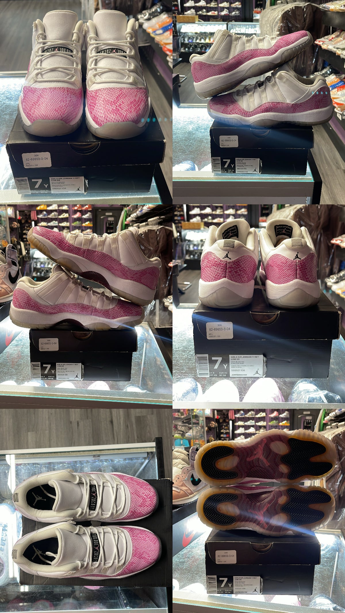 2013 Air Jordan Retro 11 Low "Pink Snakeskin" (GS)