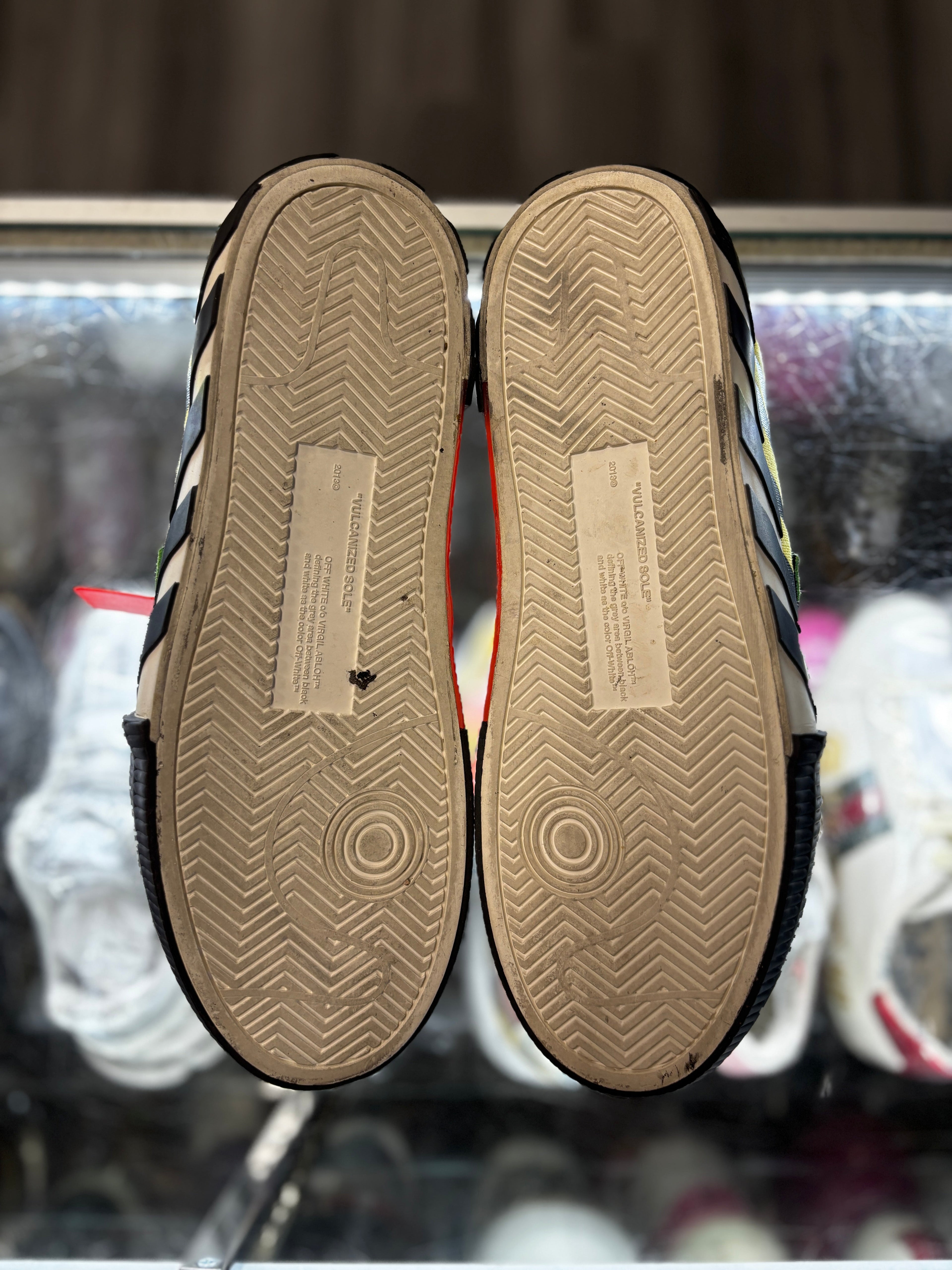 Off White Vulcanized Low "Black Yellow Green"
