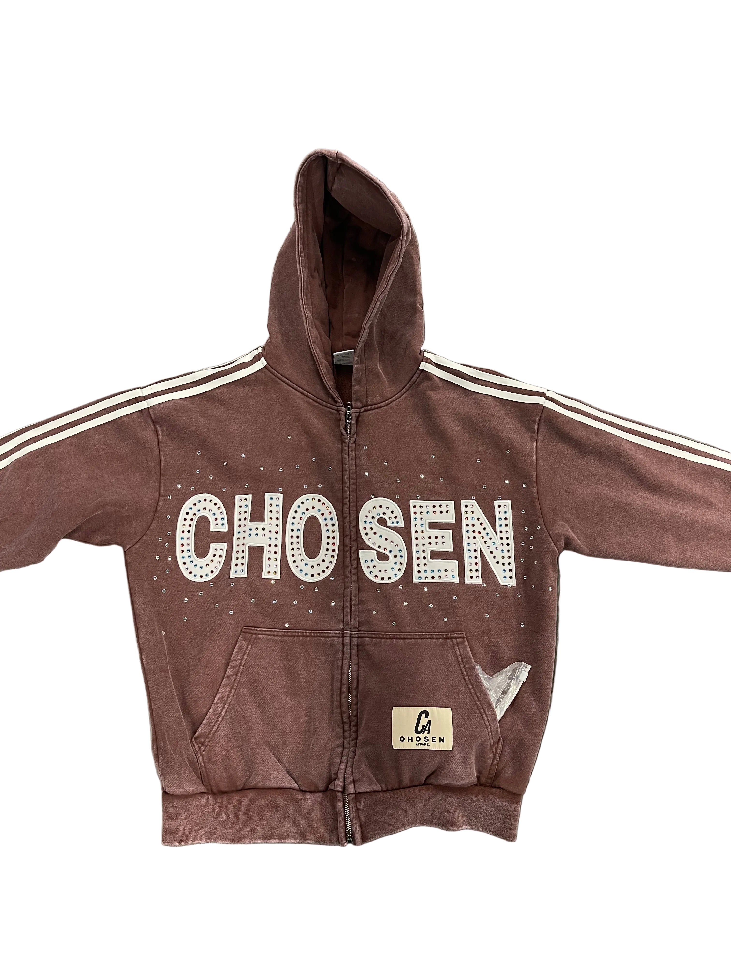 Chosen Zip Up Rhinestone "Brown"