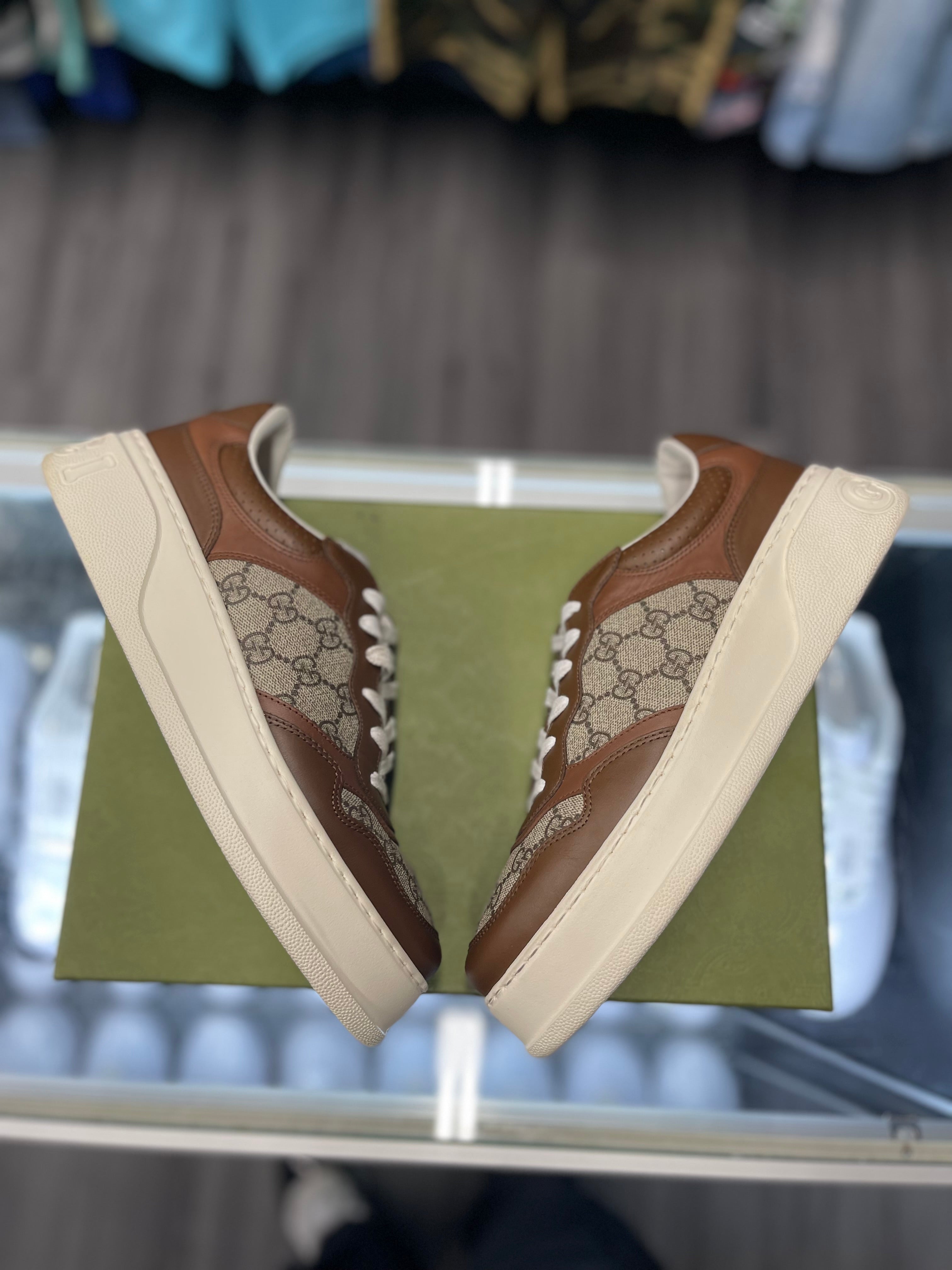 Gucci GG Beige Ebony Canvas Sneaker