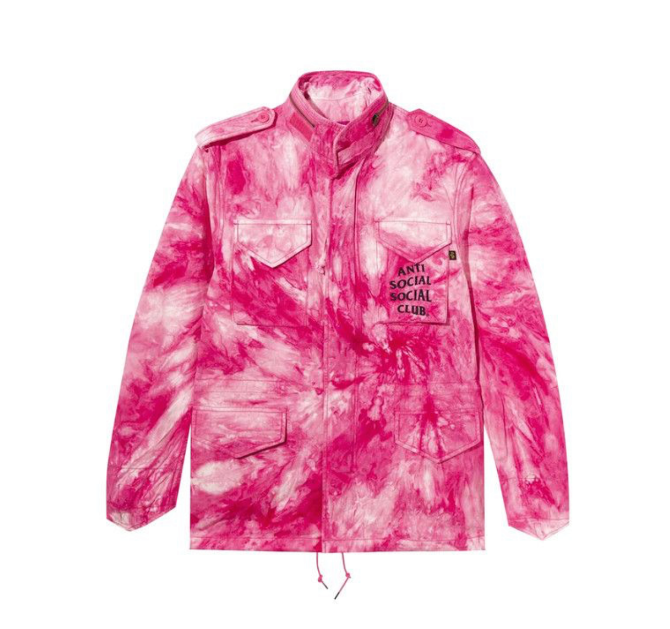 Anti Social Club X Alpha Industries M65 Jacket "Tie Dye Pink"