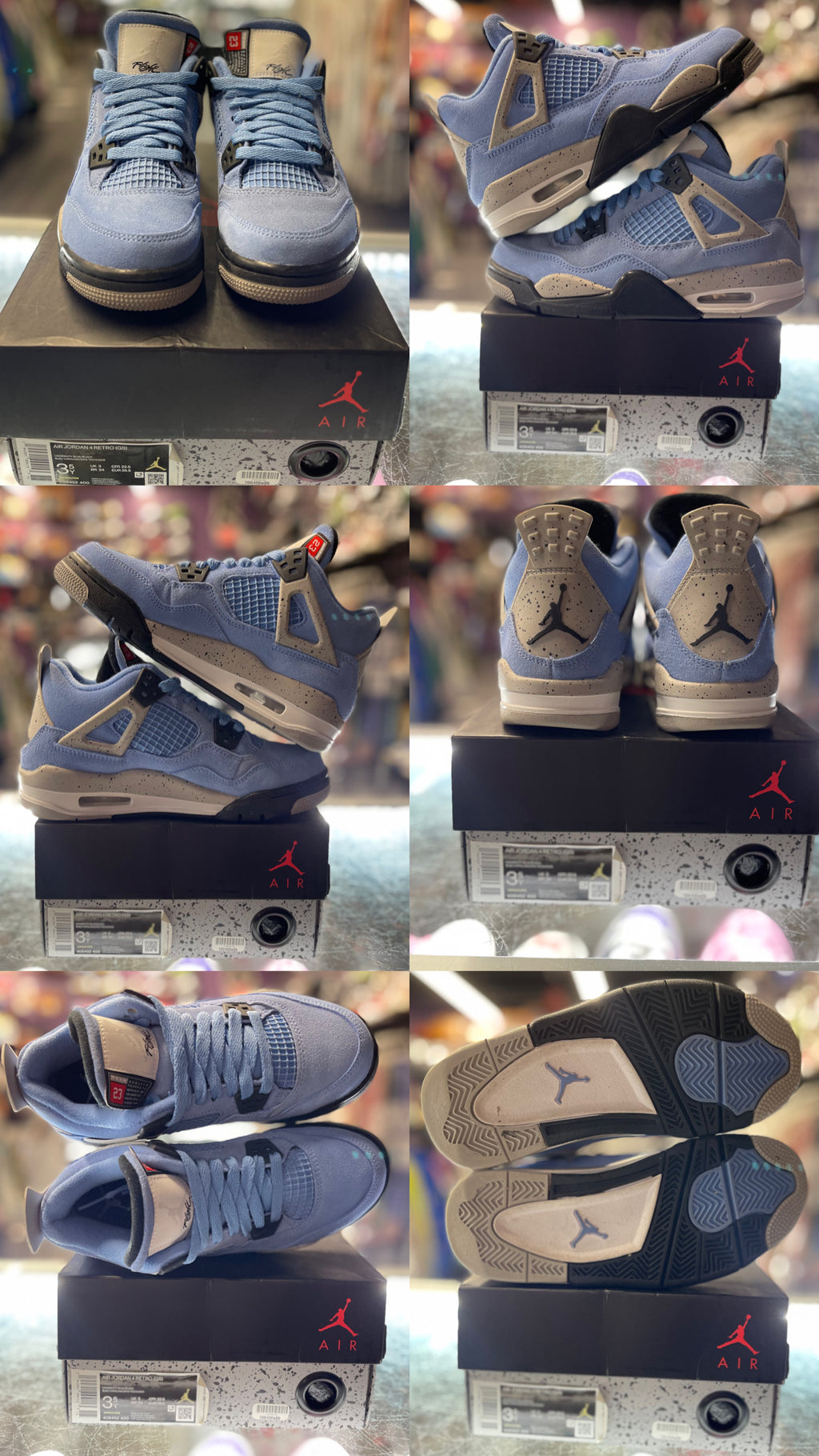 2021 Air Jordan Retro 4 "University Blue" (GS)