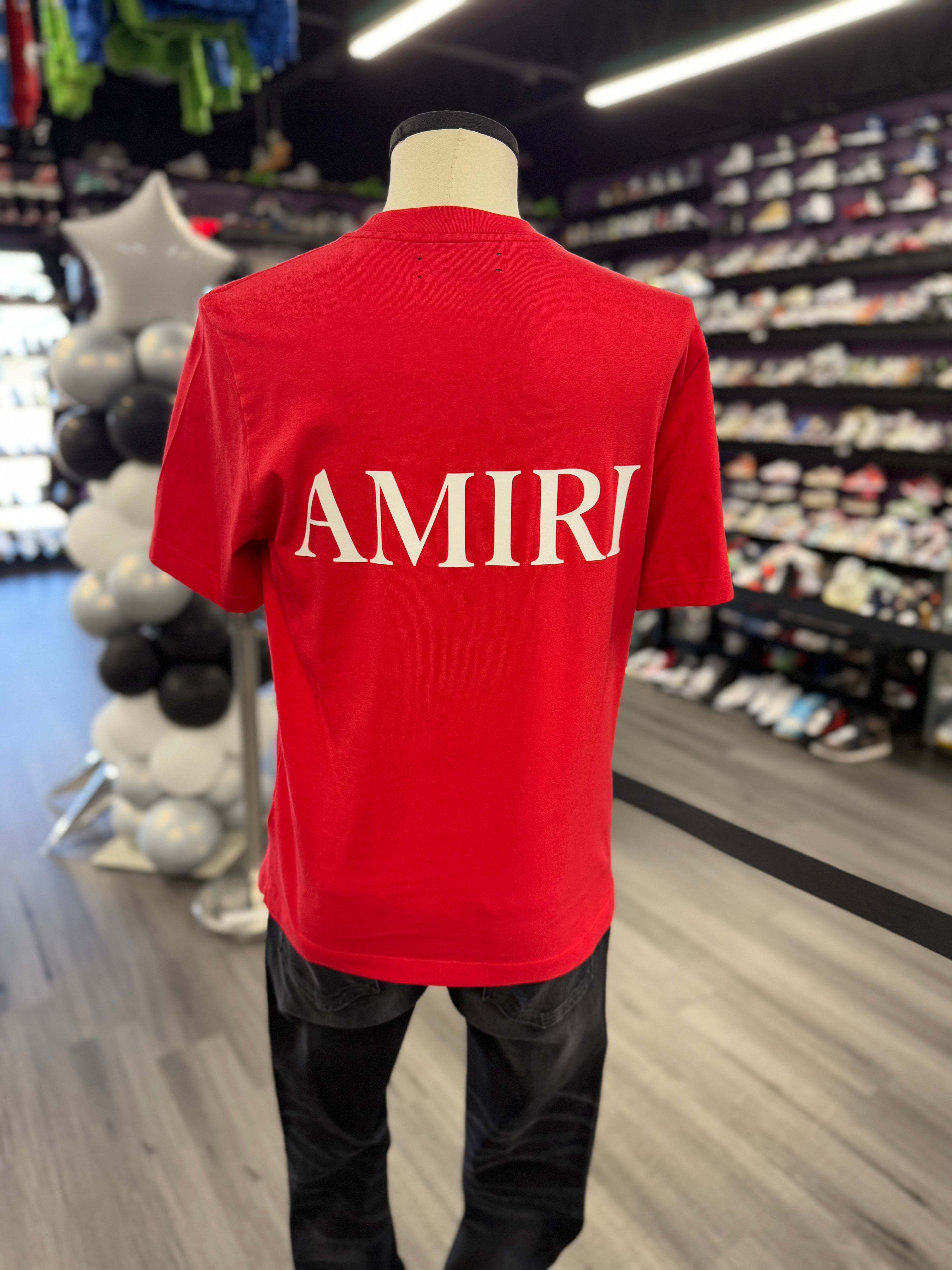 Amiri Tee MA Logo "Red White"