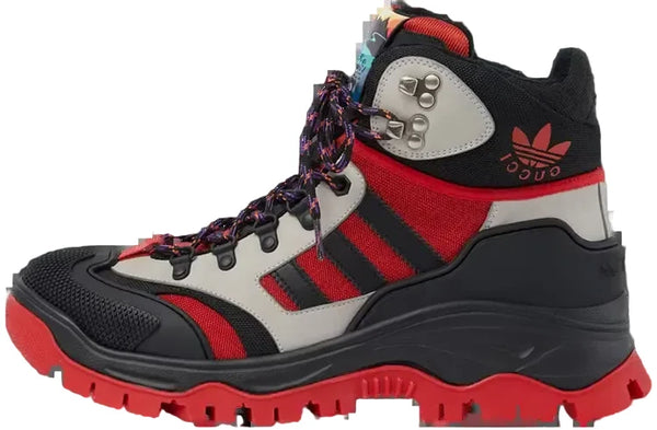 Gucci x Adidas Laced Up Boots "Black Red"