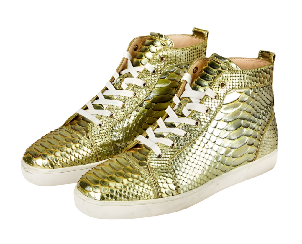 Christian Louboutin Rantus Orlato Python Leather High "Green"