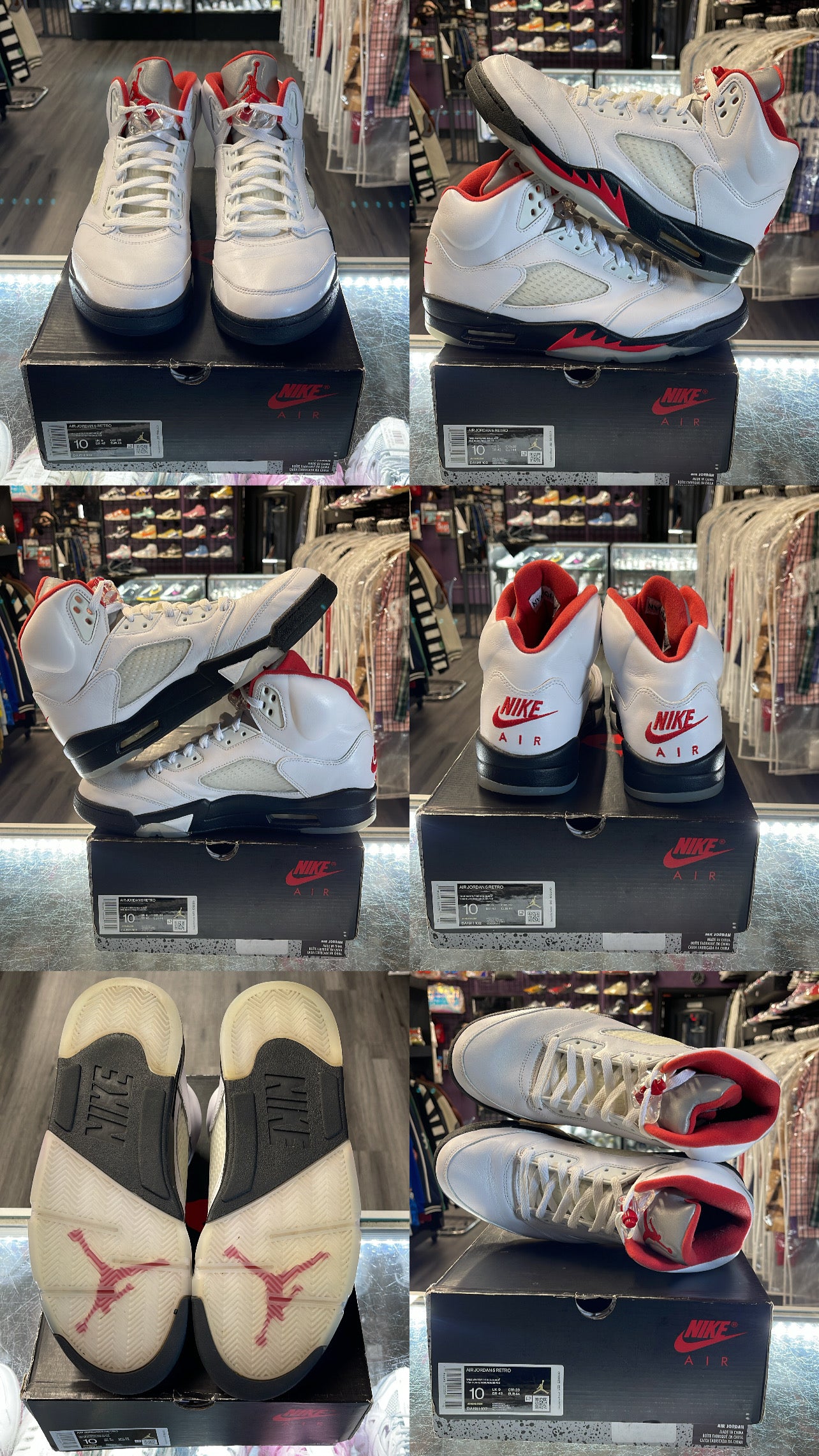 2020 Air Jordan Retro 5 "Fire Red Silver Tongue"