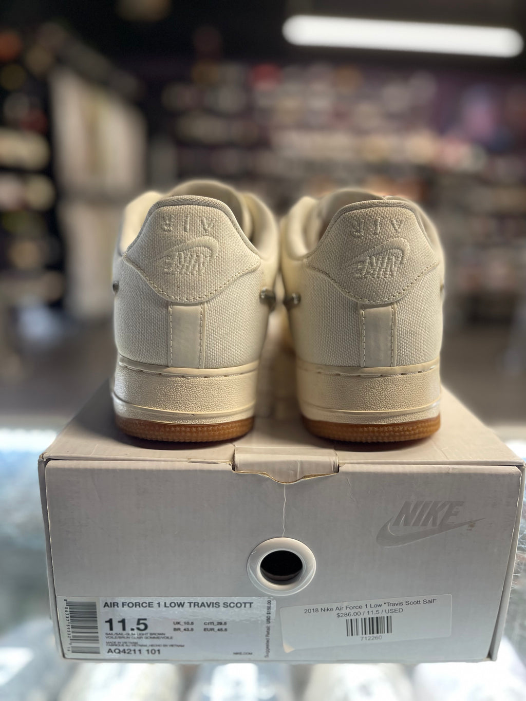 2018 Nike Air Force 1 Low "Travis Scott Sail"