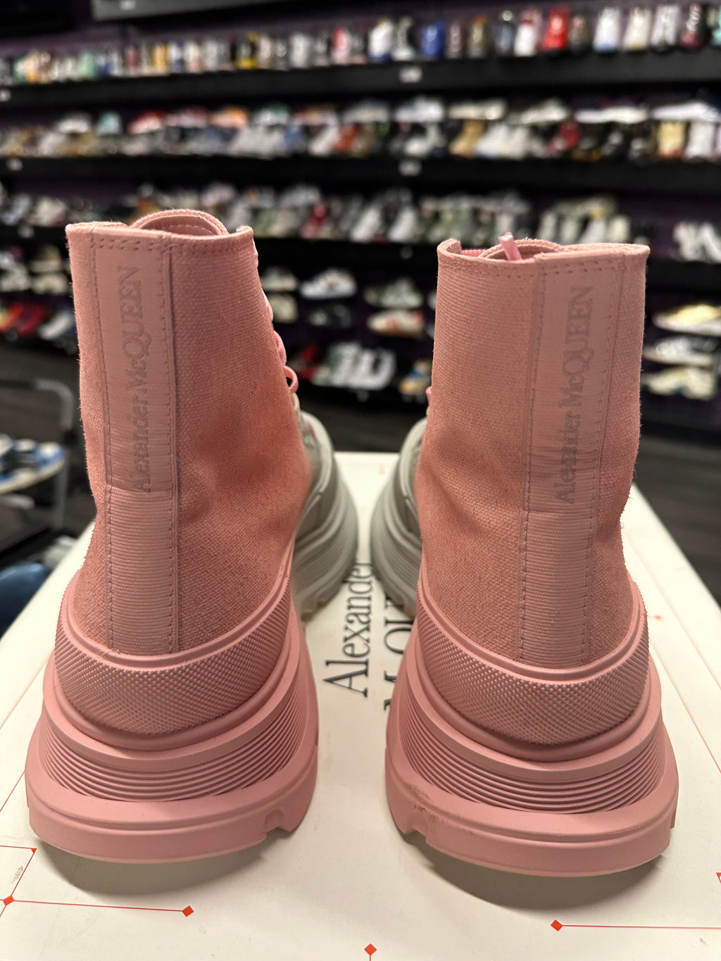 Alexander McQueen Oversized Boot "Pink Ombre Grey"