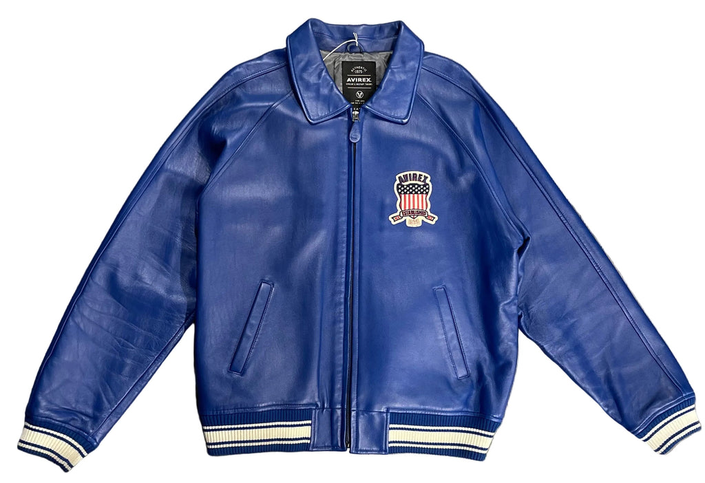 Avirex Leather Jacket "Blue"