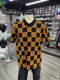 Burberry Blackford Checkered Wool Polo "Orange"