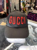 Gucci Embroidered Baseball Snapback "Black Red"