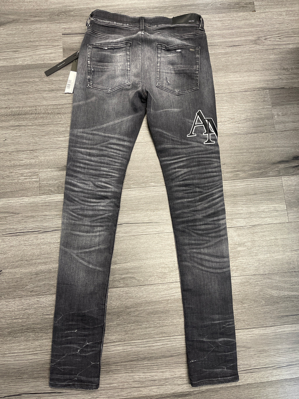 Amiri Pants Dark Grey Staggered Logo