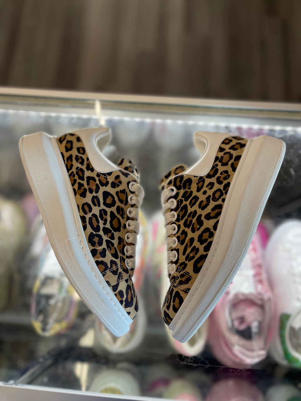 Alexander McQueen Oversized  Sneaker "Leopard Suede"