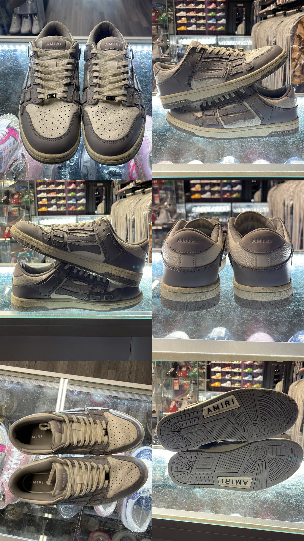 Amiri Skel Low "Grey White"