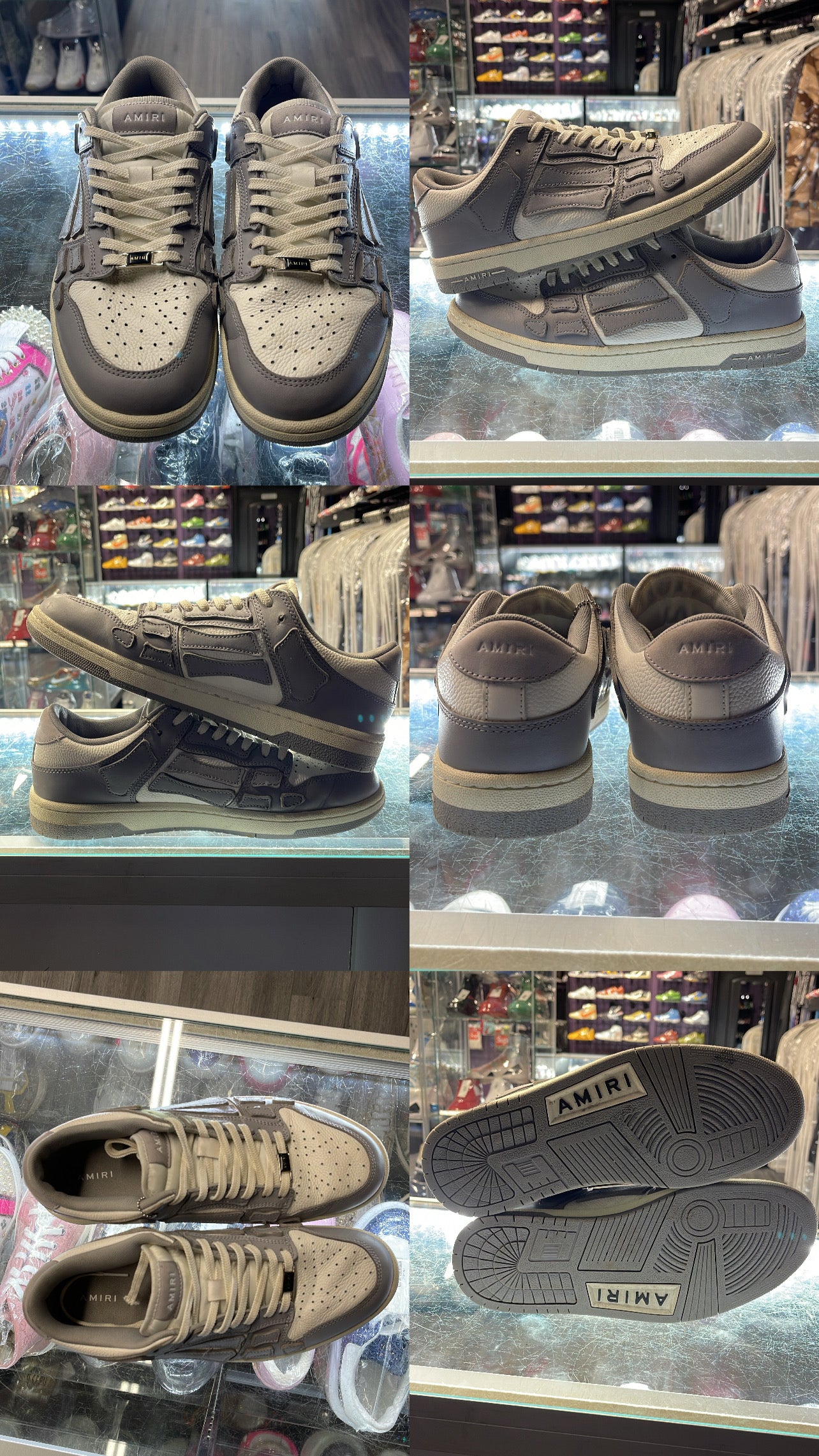 Amiri Skel Low "Grey White"