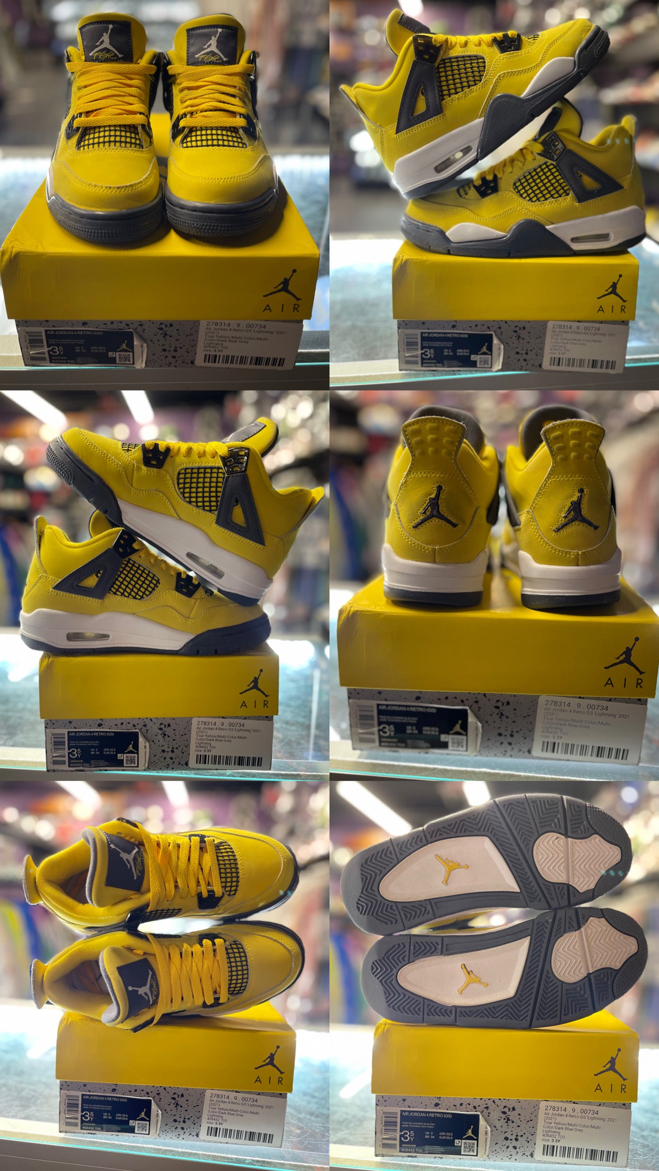 2021 Air Jordan Retro 4 "Lightning" (GS)