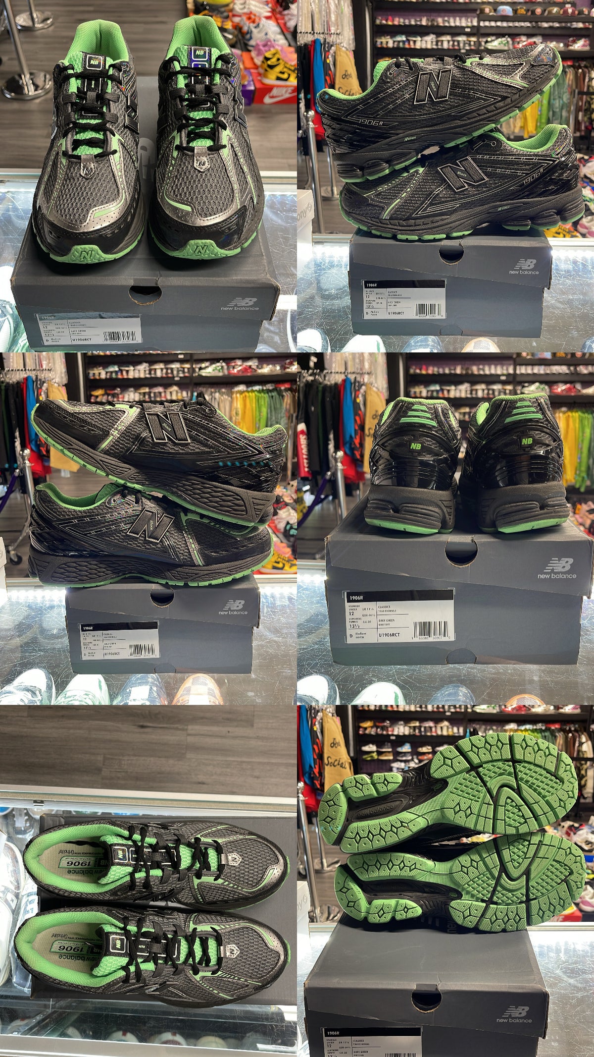 2024 New Balance 1906R "Dark Silver Metallic Lab Green"