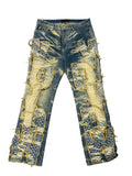 Who Decides War Distressed Patch Work Denim