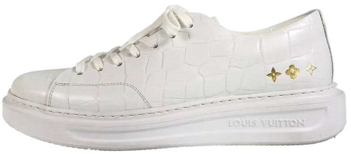 Louis Vuitton Beverly Hills Sneaker "Crocodile Embossed White"
