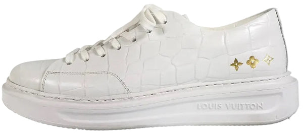 Louis Vuitton Beverly Hills Sneaker "Crocodile Embossed White"