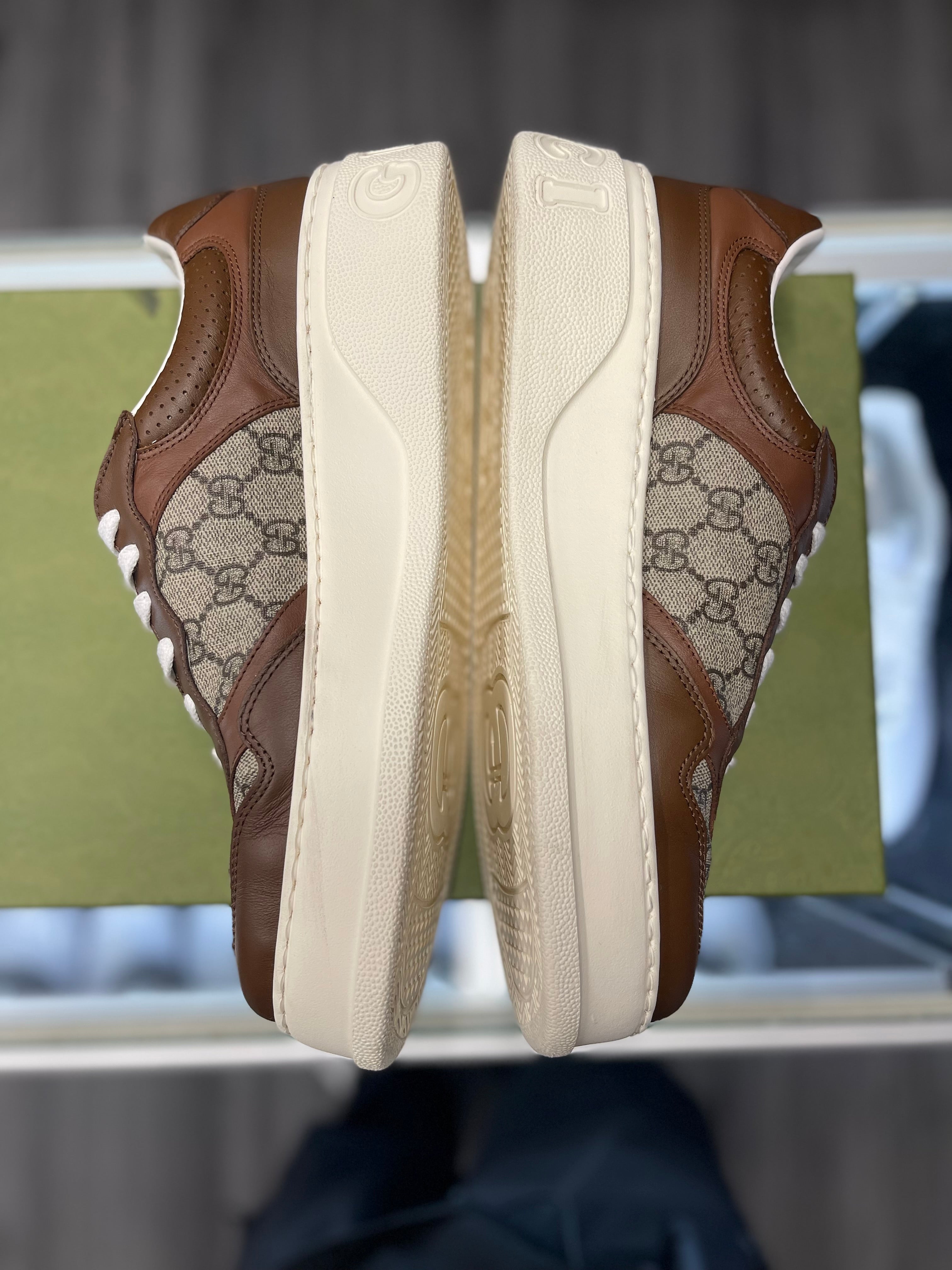 Gucci GG Beige Ebony Canvas Sneaker