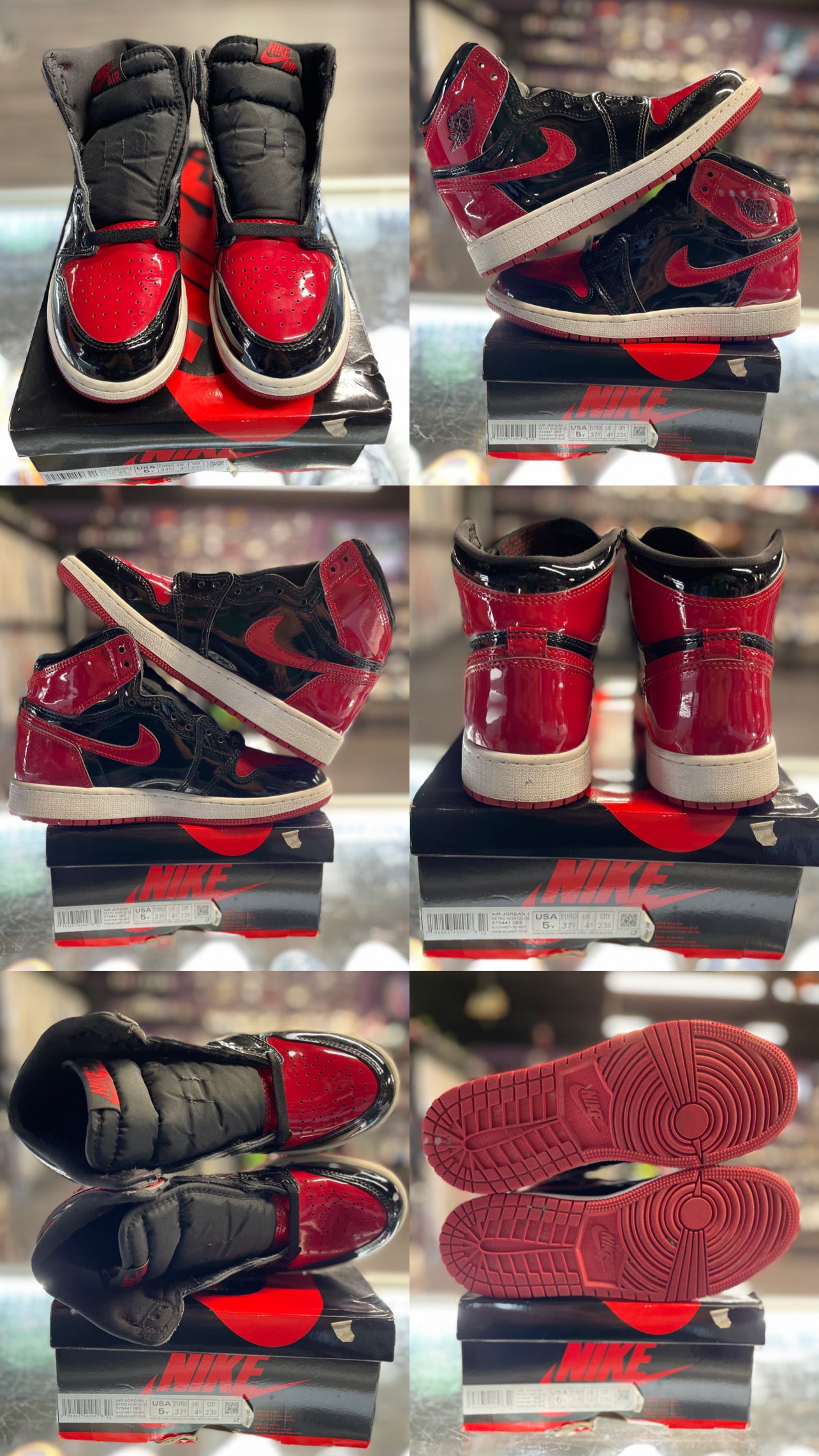 2021 Air Jordan Retro 1 High "Patent Bred" (GS)
