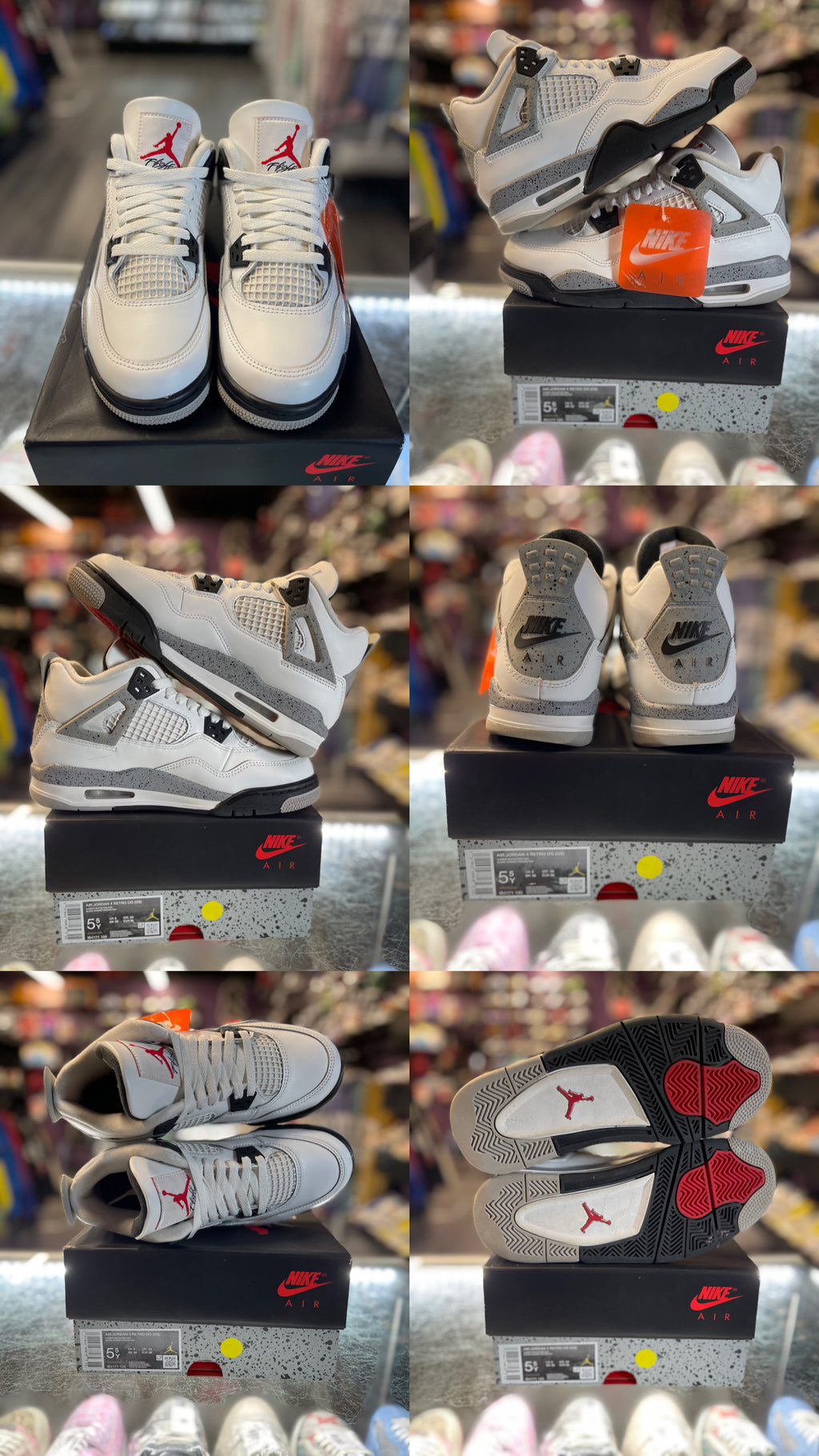 2025 Air Jordan Retro 4 "White Cement" (GS)